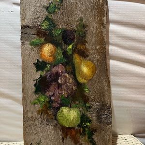 Hand Painted Driftwood Wall Art